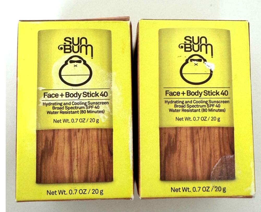 Sun Bum Original SPF 40 Sheer Face & Body Sunscreen Stick - Travel 0.7 oz - 2pc